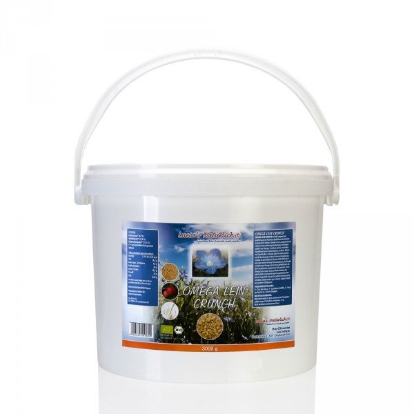 Lucia's BIO Omega Lein Crunch, 3000 g Eimer