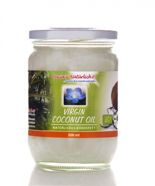 Lucia's BIO Virgin Coconut Oil (VCO), 500 ml Glas