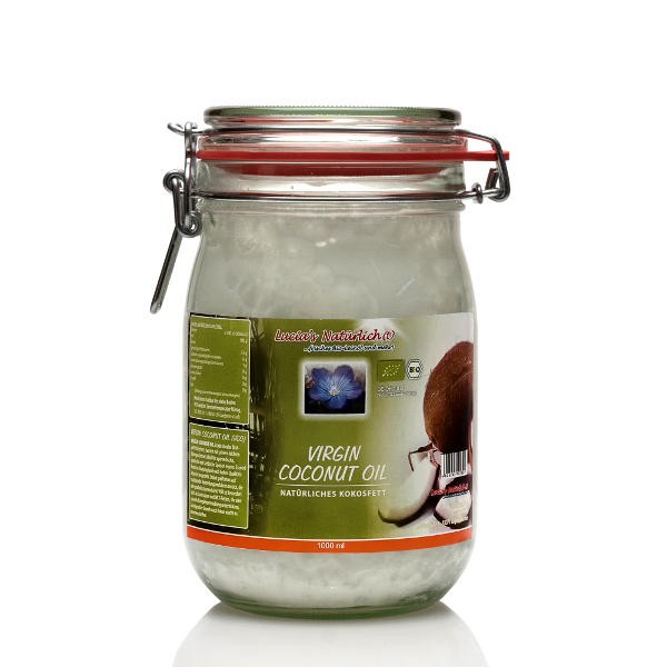 Lucia's BIO Virgin Coconut Oil (VCO), 1000 ml Glas