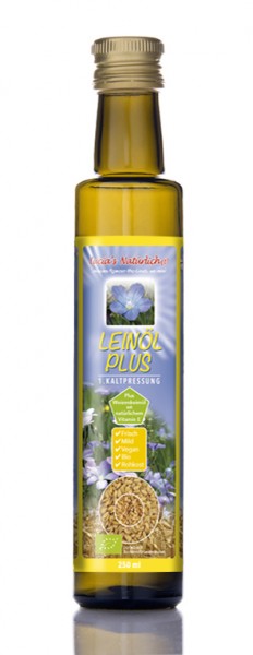 Lucia's frisches BIO Leinöl Plus mit frischem Weizenkeimöl mit natürlichem Vitamin E, 250ml