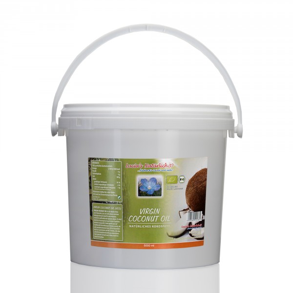 Lucia's BIO Virgin Coconut Oil (VCO), 5000 ml Eimer / DE-ÖKO-013