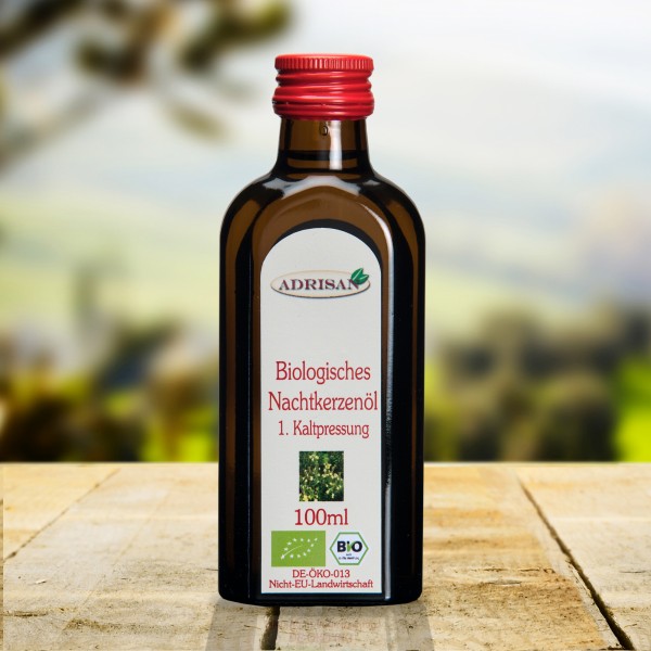 Nachtkerzenöl ADRISAN, 1. Kaltpressung BIO / 100ml Glasflasche / DE-ÖKO-013