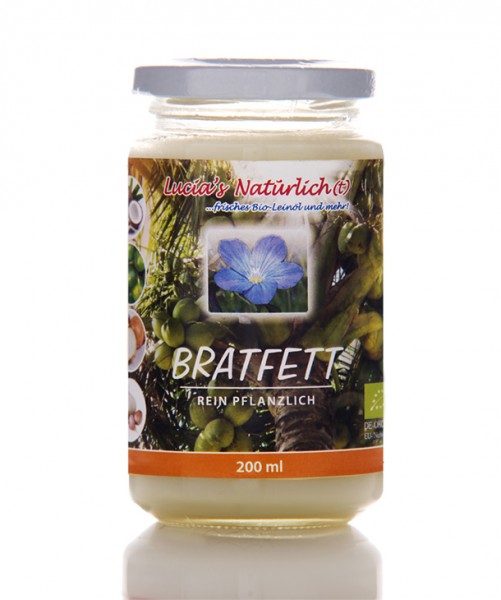 Lucia's BIO Bratfett, 200 ml Glas