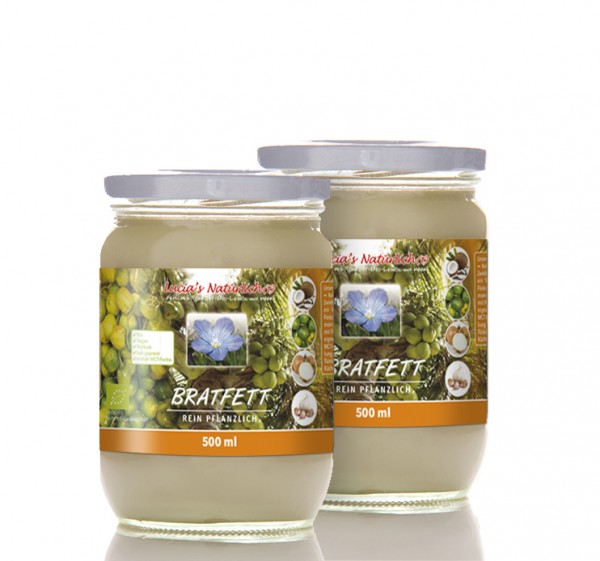 Lucia's BIO Bratfett, 2x500 ml Bundle
