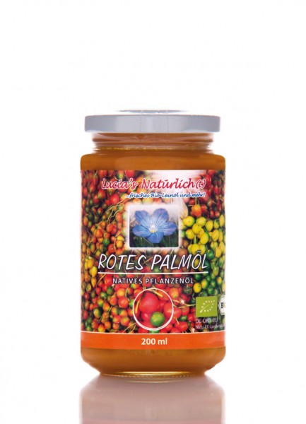 Lucia's BIO rotes Palmöl, 200 ml Glas